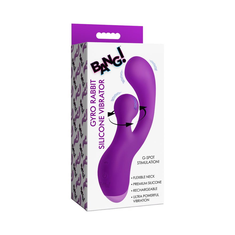 BANG! Gyro Rabbit Silicone Vibrator Purple