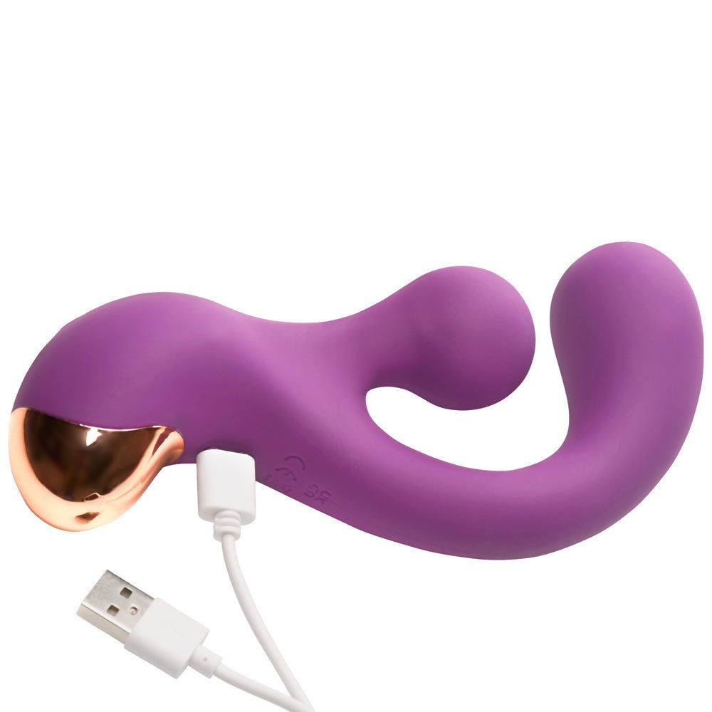 BANG! Gyro Rabbit Silicone Vibrator Purple - Image 7