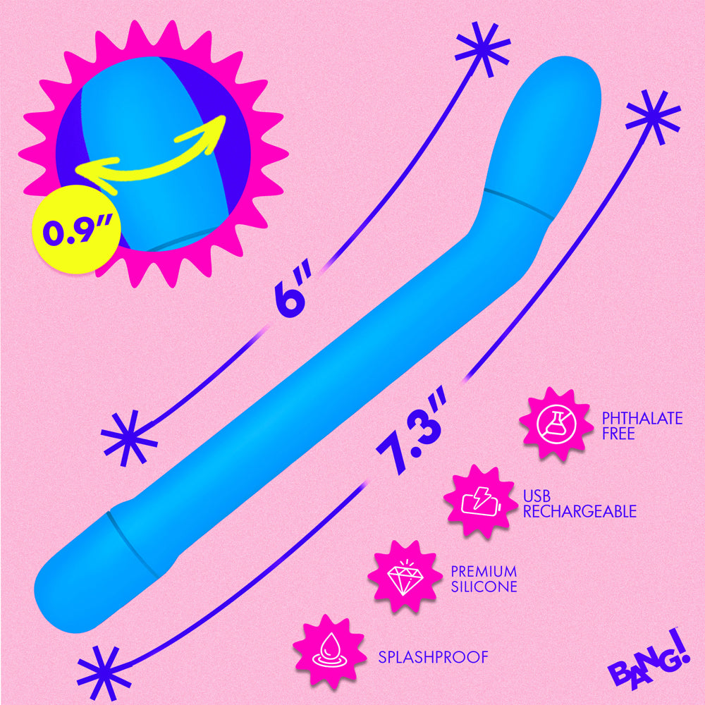 BANG! Slim G-Spot Vibrator Blue - Image 8