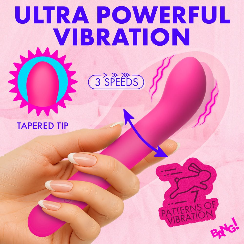 BANG! G-Spot Flexible Silicone Vibrator Pink - Image 4
