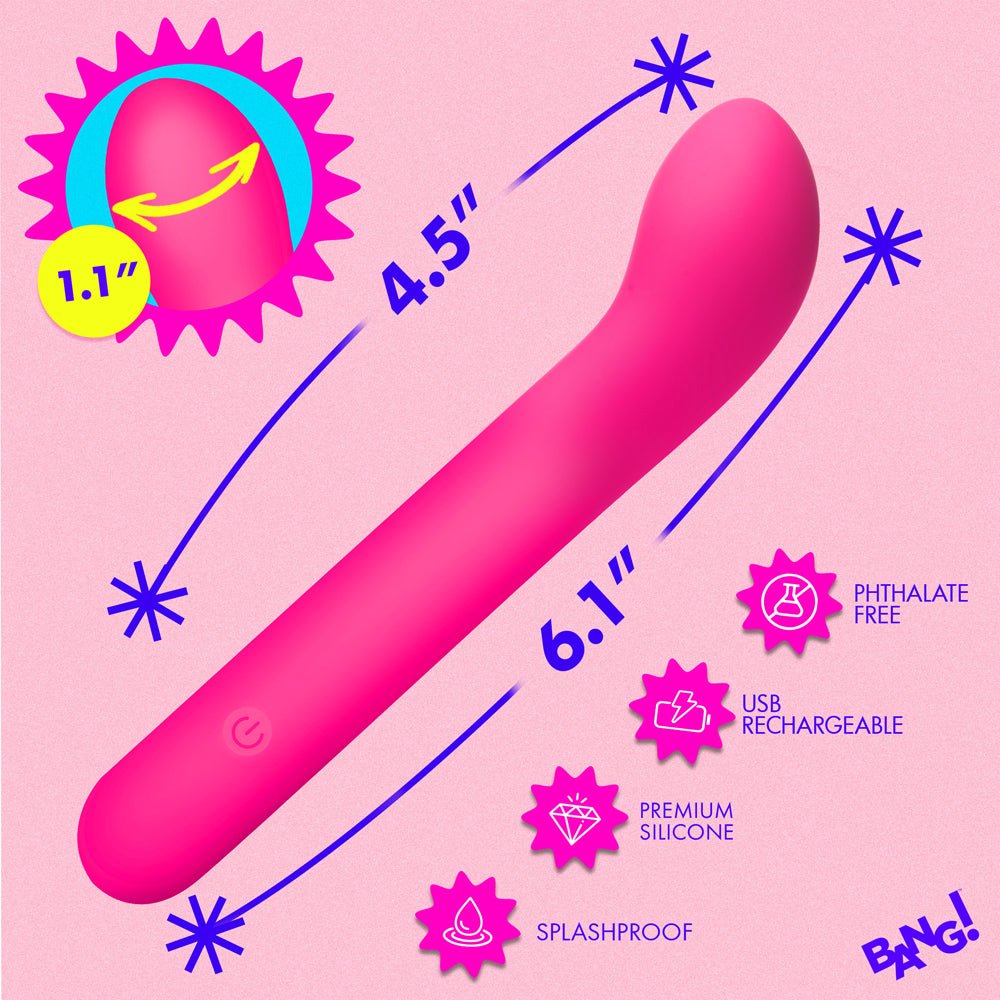 BANG! G-Spot Flexible Silicone Vibrator Pink - Image 6