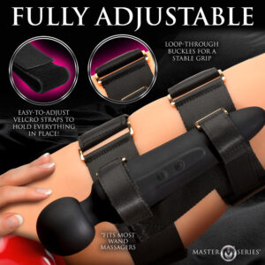 Master Series Thunderstick Thigh Strap Vibrating Wand with Harness - Image 9