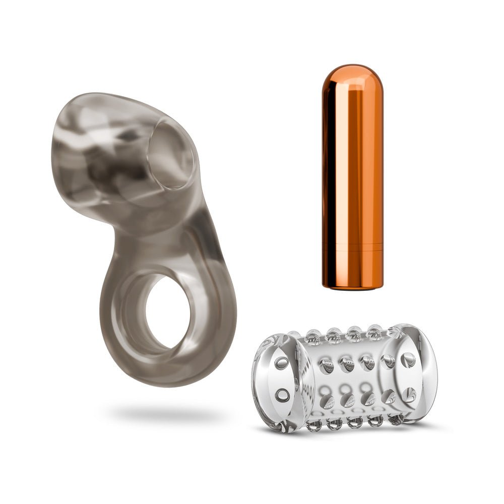 Stay Hard Vibrating Cock Ring Set with Sleeve 2 - Image 2