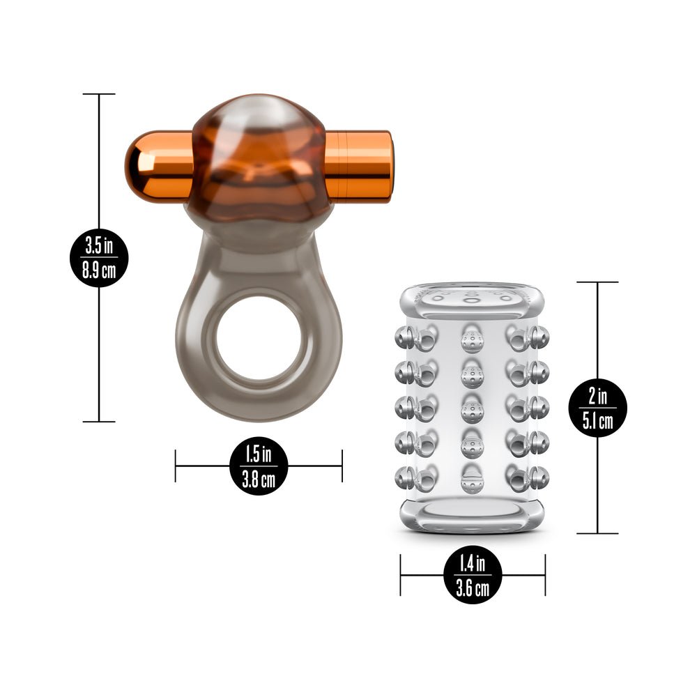 Stay Hard Vibrating Cock Ring Set with Sleeve 2 - Image 8