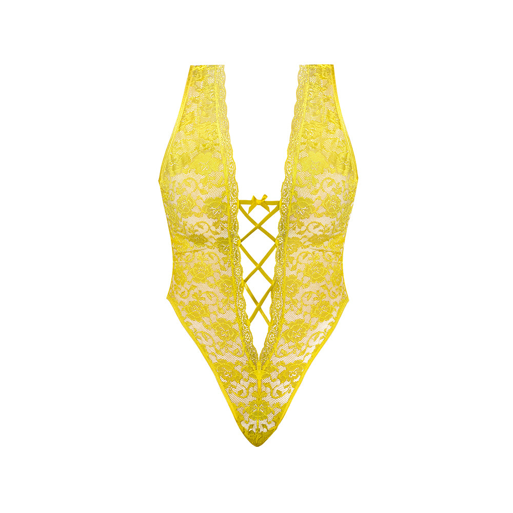 Magic Silk Daffodil Dreams Teddy with Snap Crotch Yellow L/XL - Image 6