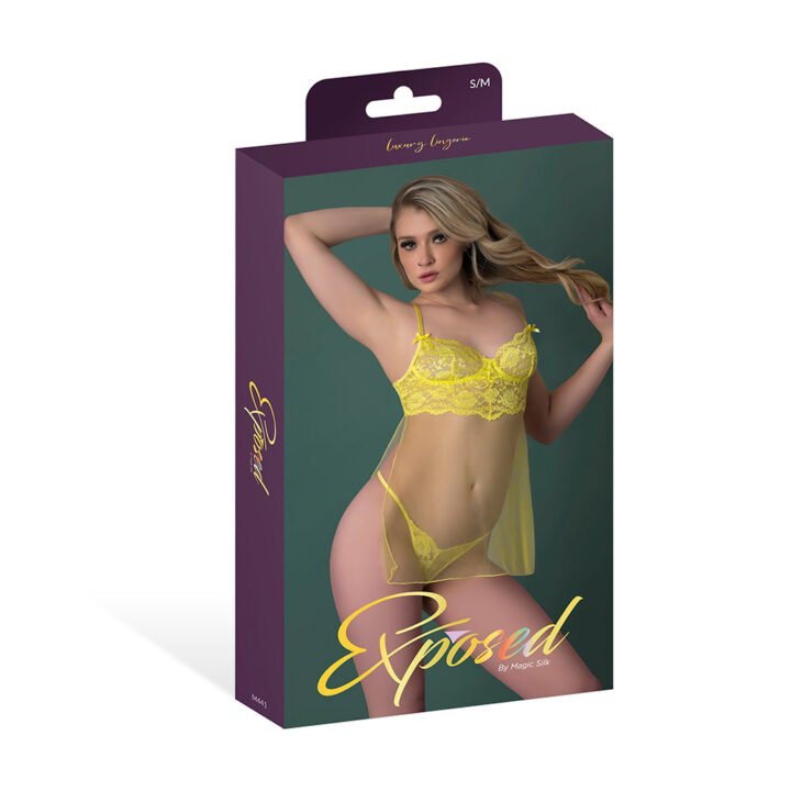Magic Silk Daffodil Dreams Babydoll & G-Set Yellow L/XL