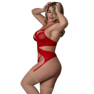 Magic Silk Rush Merry Widow & Panty Set Red Queen Size - Image 4