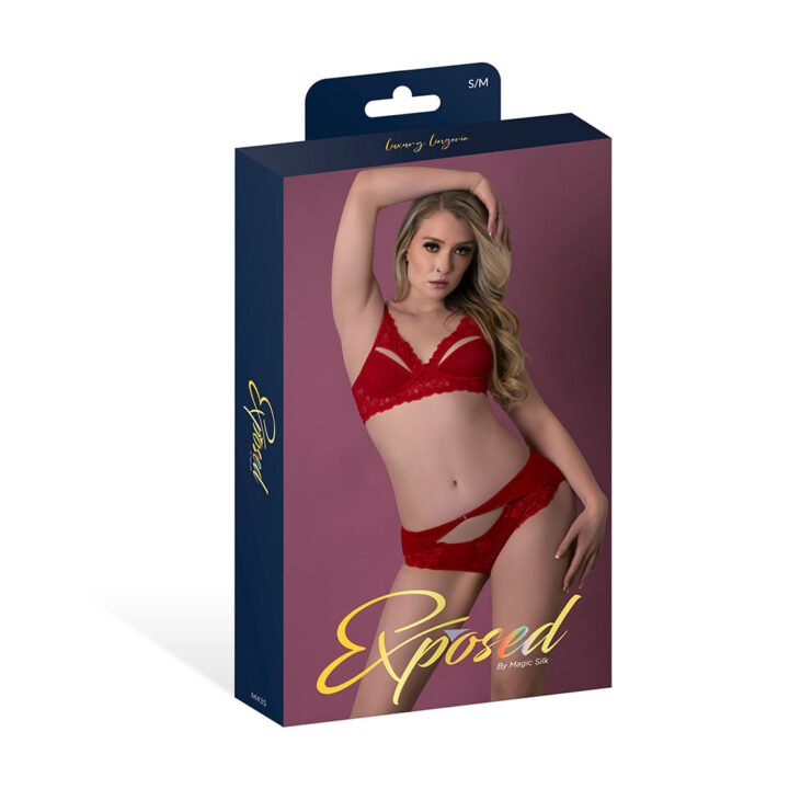 Magic Silk Rush Bra & Panty Set Red L/XL