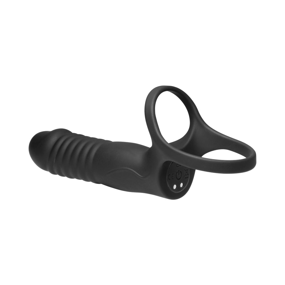 JOCK Enhancers Double Thrust Thrusting & Vibrating Double Penetration C-Ring w/ Remote - Image 7