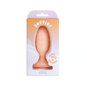 Softies Dual Layer Butt Plug 4 in. Orange - Image 6