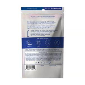 Alternative view of GLYDE Ultrathin Latex Condom Blueberry Flavored 12-Count