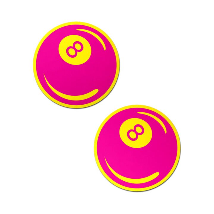 Pastease Neon Pink & Yellow 8-Ball Breast Pasties
