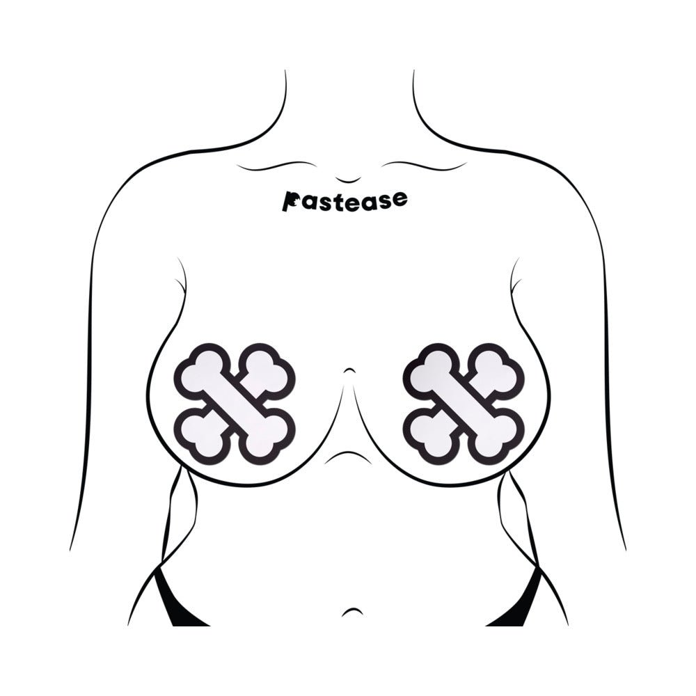 Pastease White Crossbone Breast Pasties - Image 3