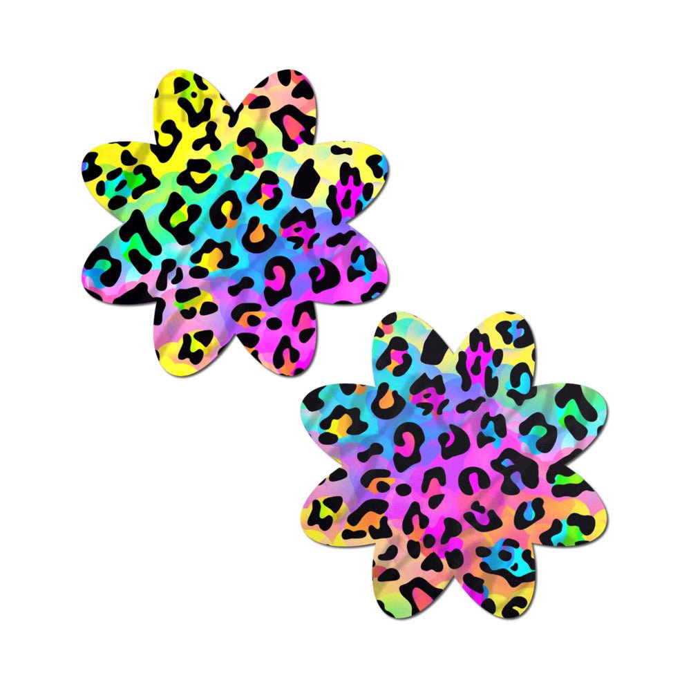Pastease Rainbow Cheetah Leopard Print Petal Breast Pasties