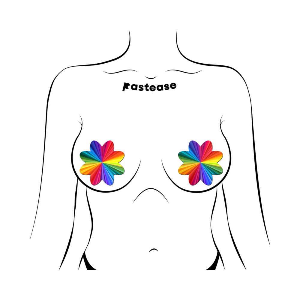 Pastease Rainbow Kaleidoscope Petal Breast Pasties - Image 2