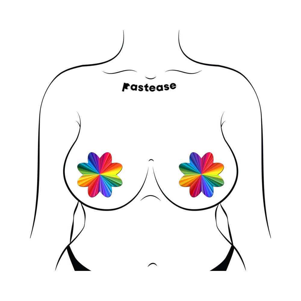 Pastease Rainbow Kaleidoscope Petal Breast Pasties - Image 3