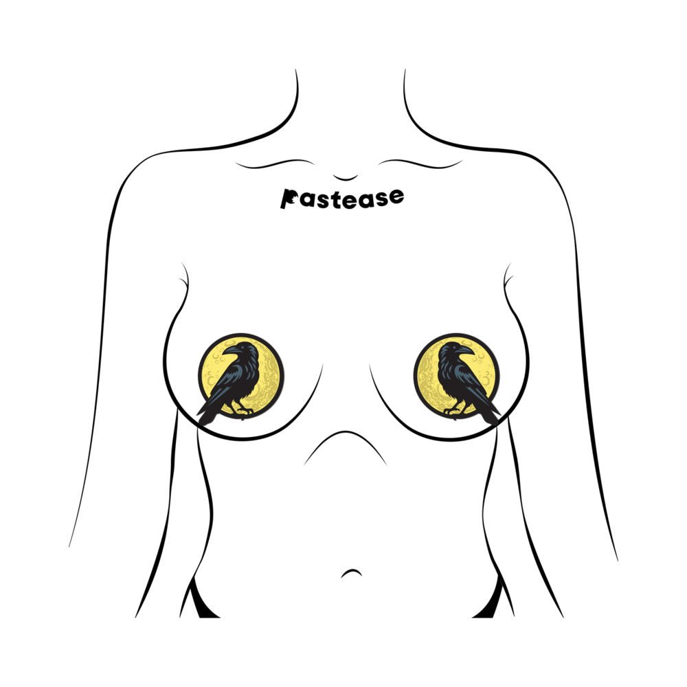 Pastease Black Raven & Full Moon Breast Pasties - Image 2