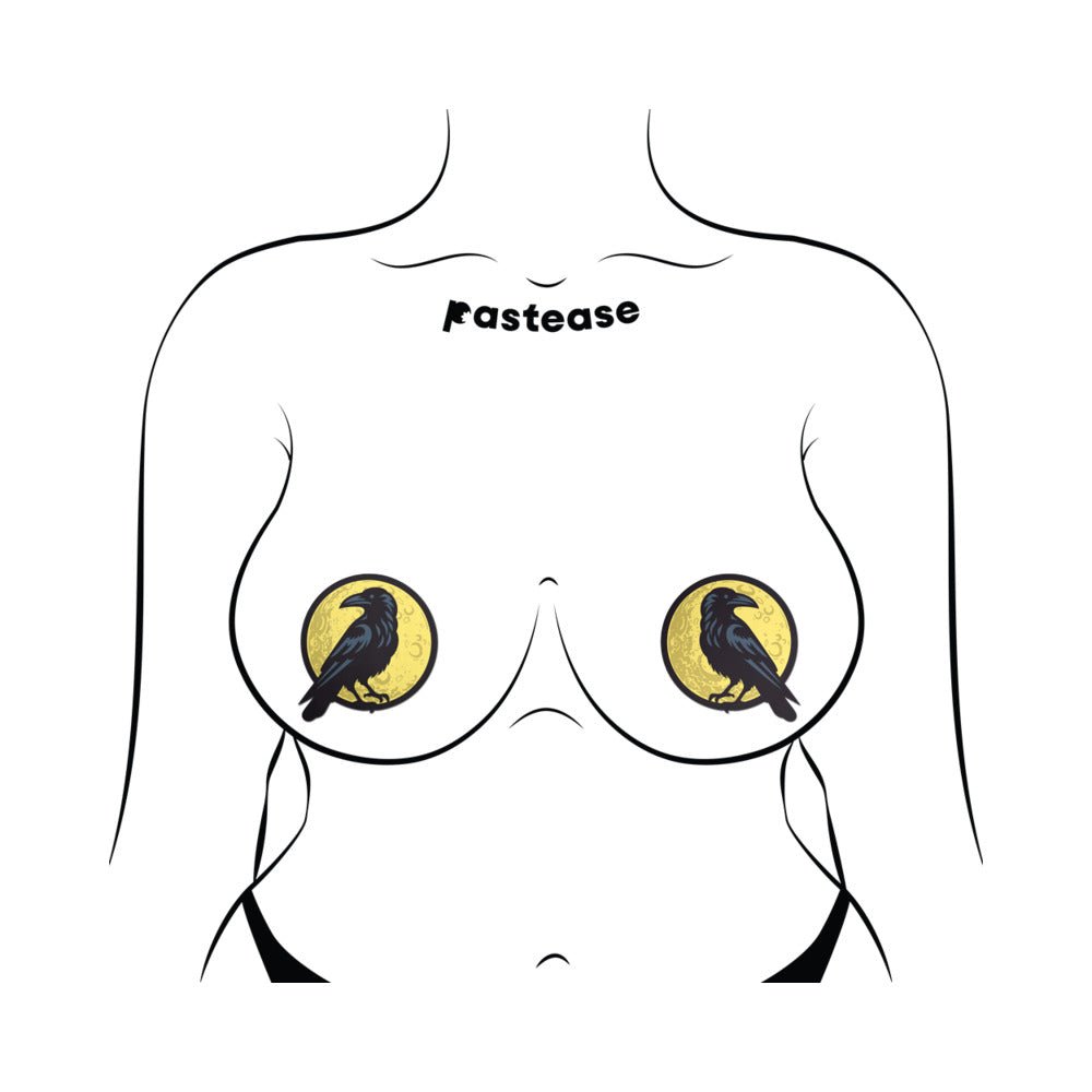 Pastease Black Raven & Full Moon Breast Pasties - Image 3