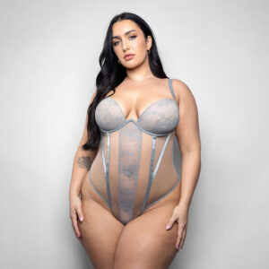 Fantasy Lingerie Elusive Mila Molded Cup Teddy with Zipper Back XL/2XL