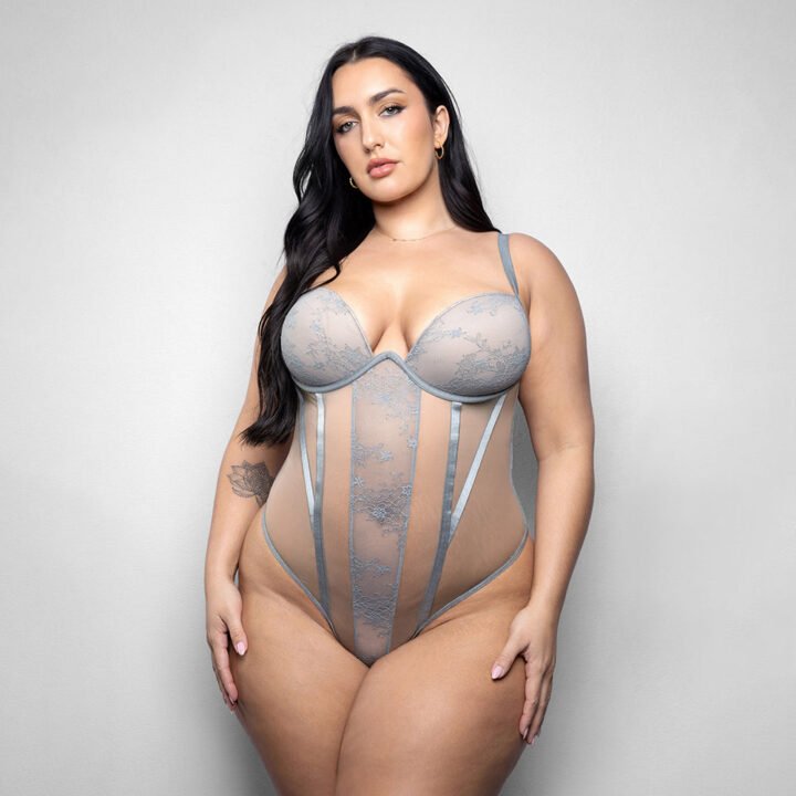 Fantasy Lingerie Elusive Mila Molded Cup Teddy with Zipper Back XL/2XL