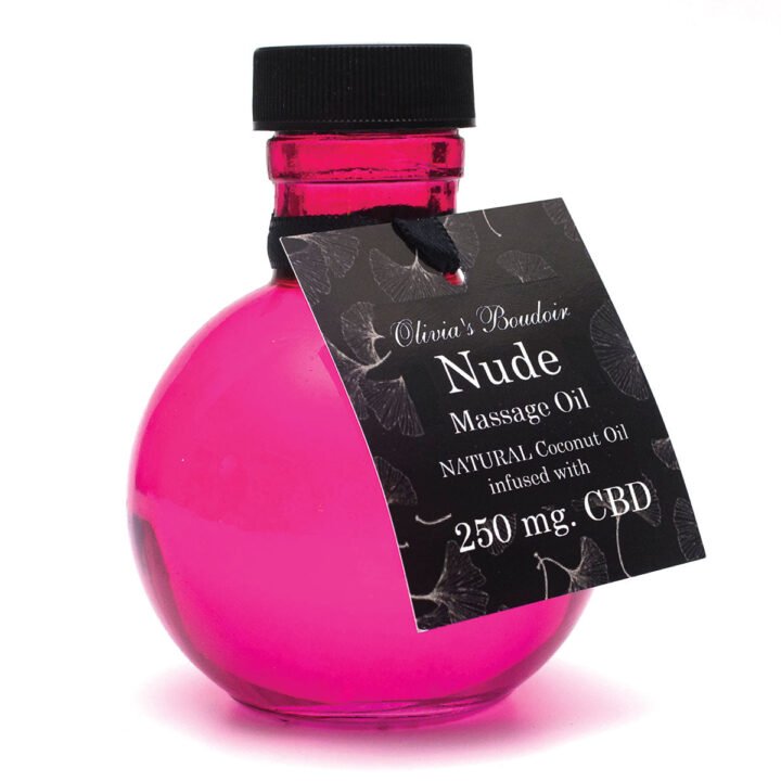 Olivia''s Boudoir CBD Massage Oil Nude Unscented 4 oz.