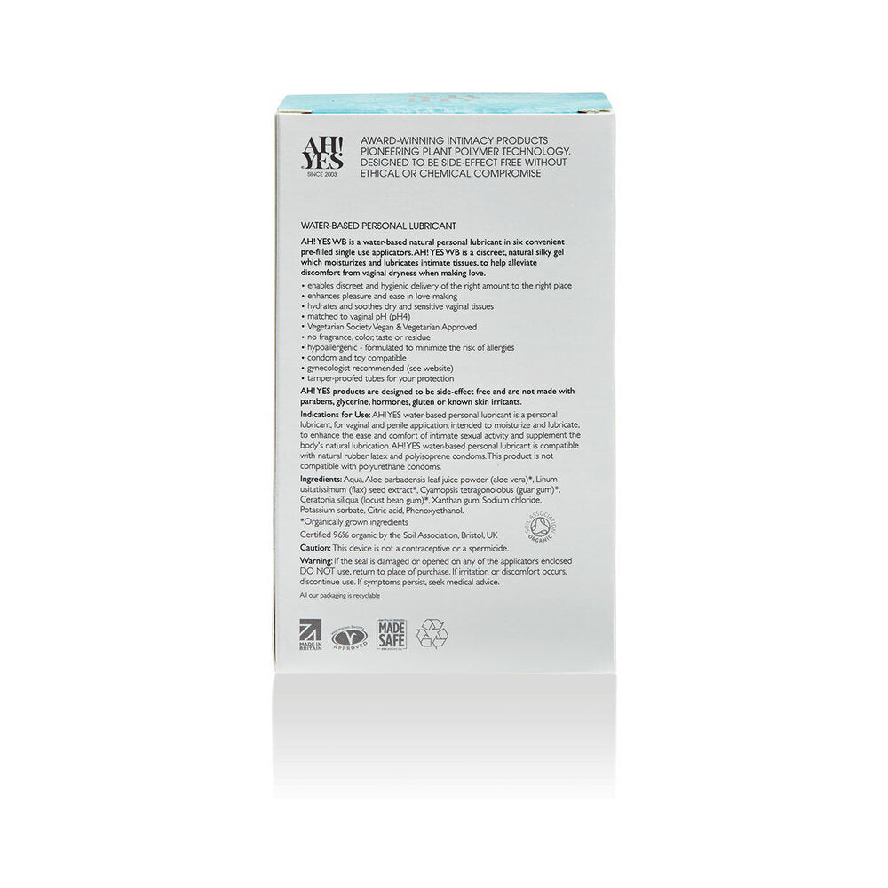AH! YES WB Water-Based Personal Lubricant Applicators 6-Pack 0.17 oz. - Image 5
